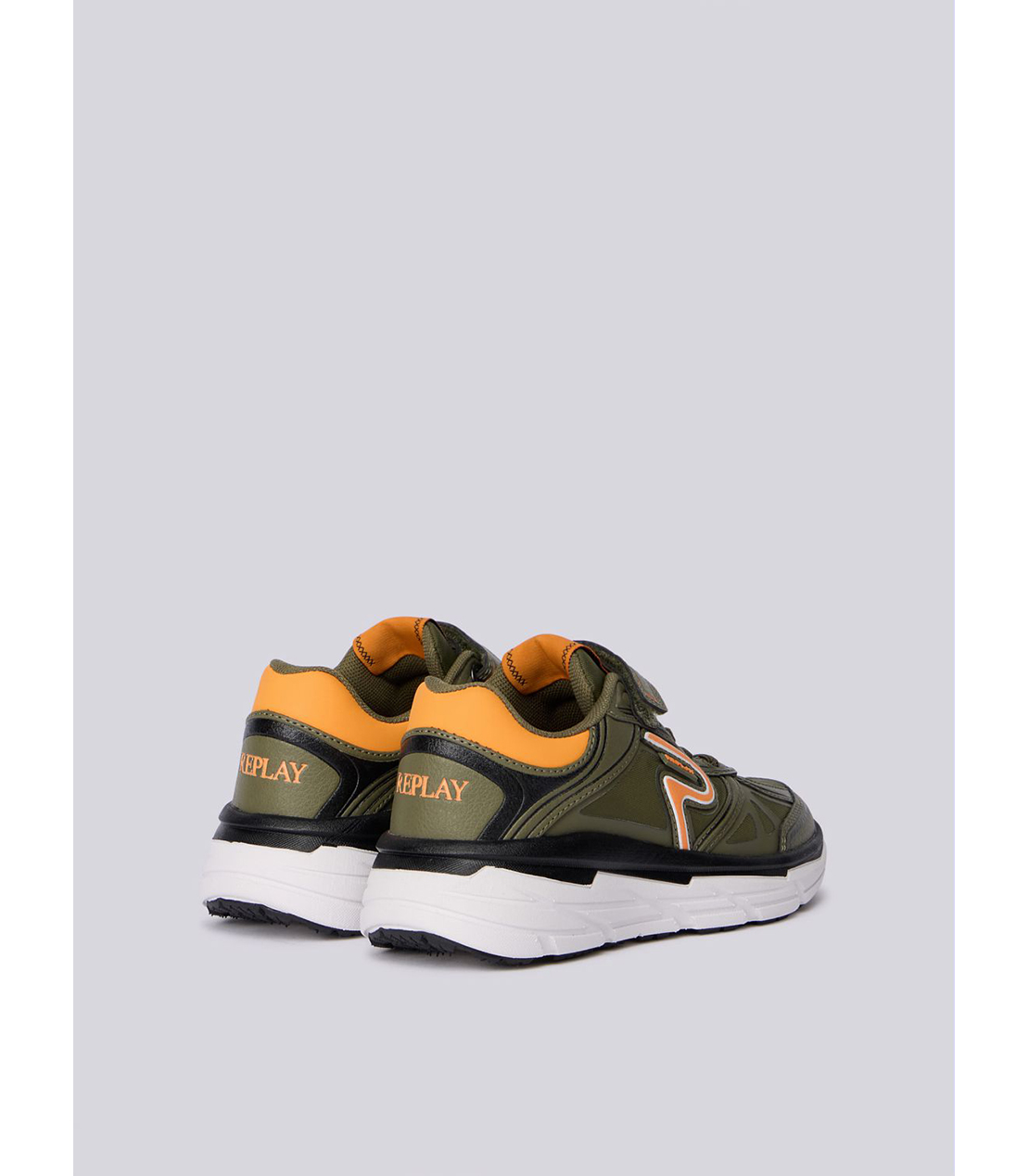 ボーイズ スニーカー 詳細画像 アーミーグリーン/オレンジ 2